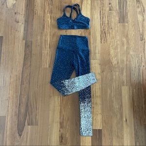 NWOT Beyond Yoga Sparkly Ombré Workout Set